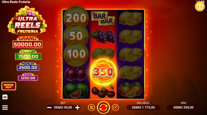 Ultra Reels Fruteria - Coin Collect-munten met waarden